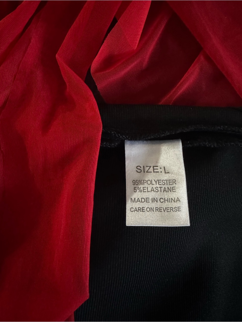 V-neck Red Scarf Dress - Picture 5 of 5